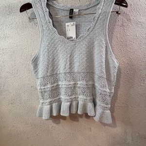 Divided Light Gray Knit Top